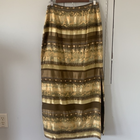 MUSE for Boston Proper Silk Long Skirt With 2 Long Side Slits size 10 - Picture 7 of 10